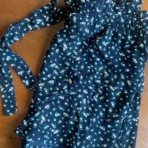 H&M Black Loose Floral Soft Summer Shorts